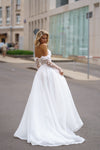 Long Sleeve Lace A Line Wedding Dress