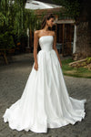 Long train wedding dress