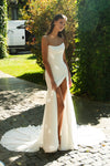 Mermaid wedding dress with slit