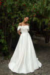 Mikado fabric wedding dress