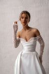 Modern slit wedding dress