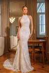 Open back wedding dress