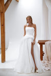Elegant Organza A-Line Wedding Dress with Draperies and Slit Soul