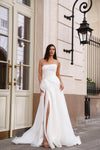 Organza wedding dress with slit