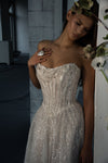 Pearl accented bridal gown