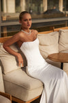 Pearl embellished wedding dress 