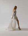 Pearl embellished wedding dress