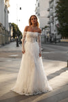 Elegant A-Line Wedding Dress with 3D Flower Details Robusta
