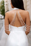 Pearl embellished wedding dress