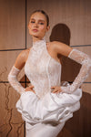 Peplum wedding dress