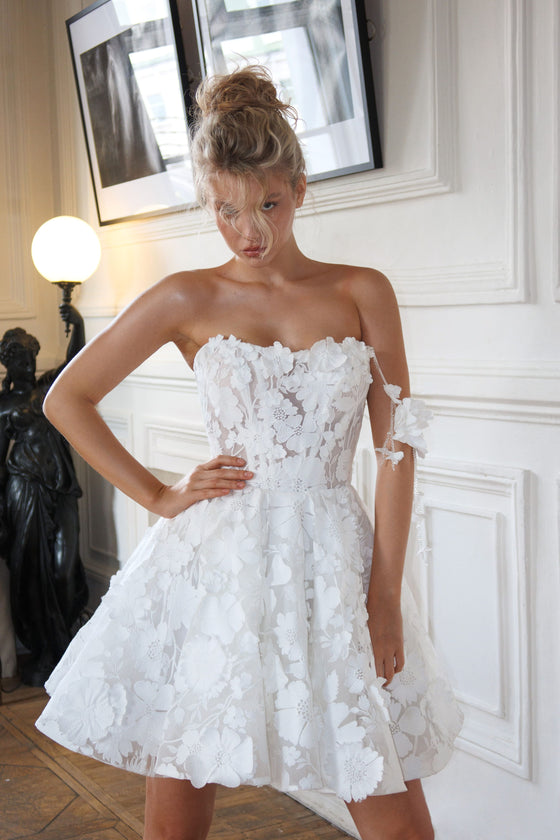 Petite short wedding dress