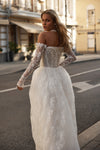 Elegant A-Line Wedding Dress with 3D Flower Details Robusta