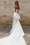 Removable cape bridal dress