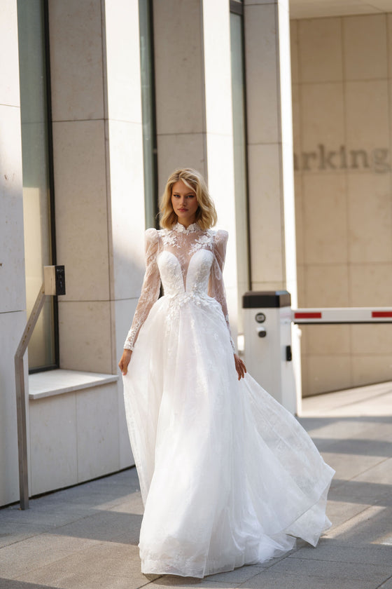 A-Line Wedding Dress with Long Sleeves Sonesta Linette