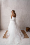 Romantic dropped strap bridal gown