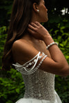 Satin A-line wedding dress