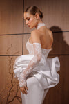 Satin ball gown bridal gown