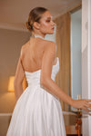 Satin fabric bridal attire