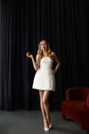 Short wedding gown with flowers