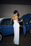 Straight Wedding Dress with Crepe Skirt and Shaped Corset Allegro