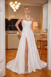 Slit wedding dress