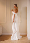 Sloping straps wedding dress