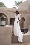 Sophisticated A-line wedding dress with long sleeves