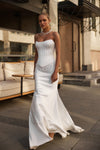 Sophisticated open back wedding dress