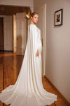 Sophisticated satin bridal attire