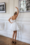 Strapless short wedding dress