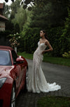 Strapless mermaid wedding dress