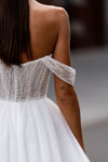 A-line Wedding Dress in Tulle with Beaded Corset