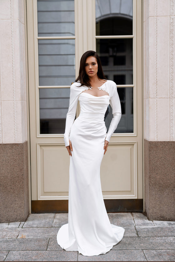 timeless long sleeve wedding dress Lace Long Sleeve A-Line Wedding Dress