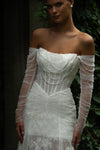 Tulle and lace bridal gown