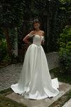 V-neckline bridal gown