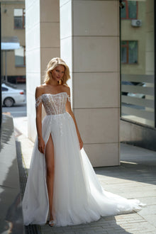  Wedding Dress Lace Off Shoulder