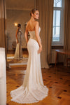 Wedding dress with intricate lace detailing
