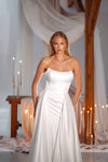 Wedding dress with removable skirt option
