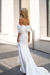 White Satin Wedding Dress