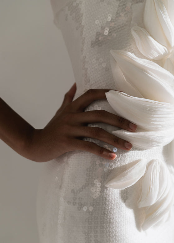 bridal sequin dress