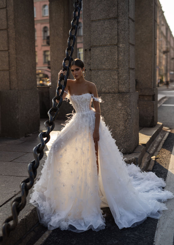 corset aline wedding dress