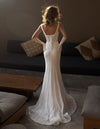  lace strap wedding dress