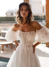 lace wedding dress with 3_4 sleeves