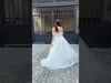 Romantic Tulle Wedding Dress with Dropped Straps and Pearl-Adorned Corset