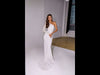 Glitter Form-Fitting Long Sleeve One-Shoulder Wedding Dress