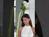 Elegant A-Line Satin Wedding Dress with American Armhole