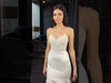 Elegant Crepe and Glitter Wedding Dress