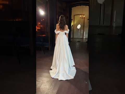 A-Line Wedding Dress with Asymmetrical Top Sonya Soley Aida