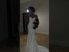 Form-Fitting Wedding Gown with Beads and Sequins