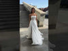 A-Line Organza Wedding Dress with Slit Skirt and Bow